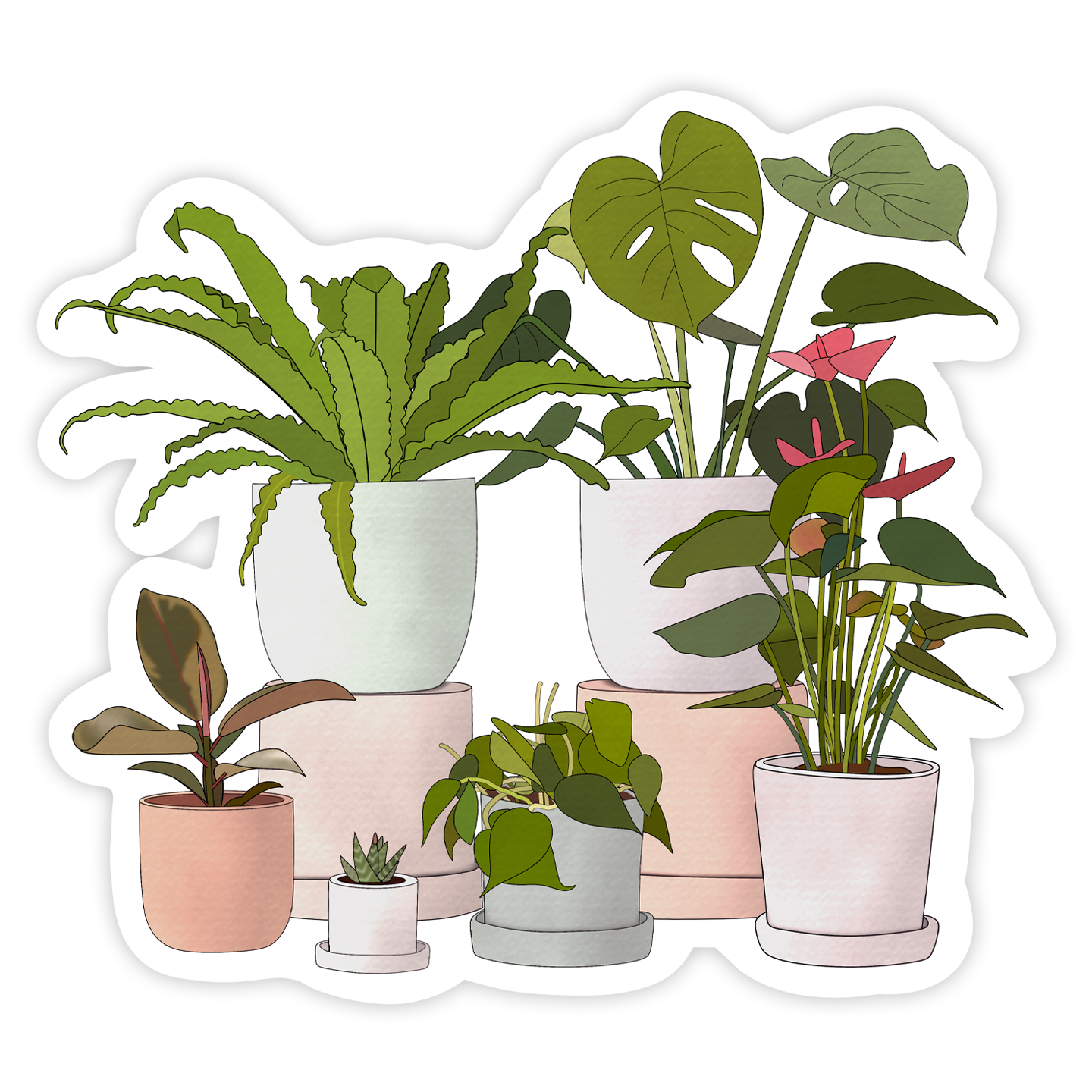 potted plant stickers Potted Plants Sticker – Trimmings
