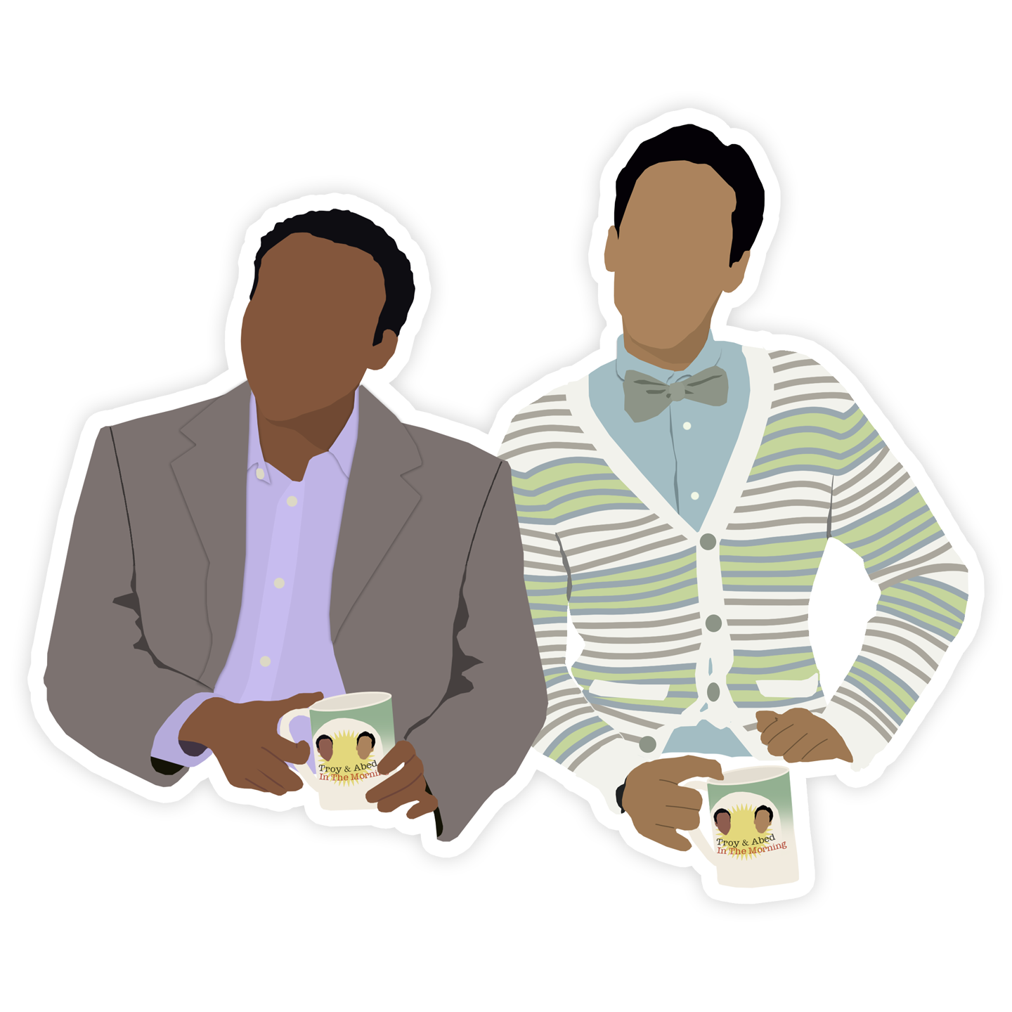 Troy and Abed in the Morning Sticker
