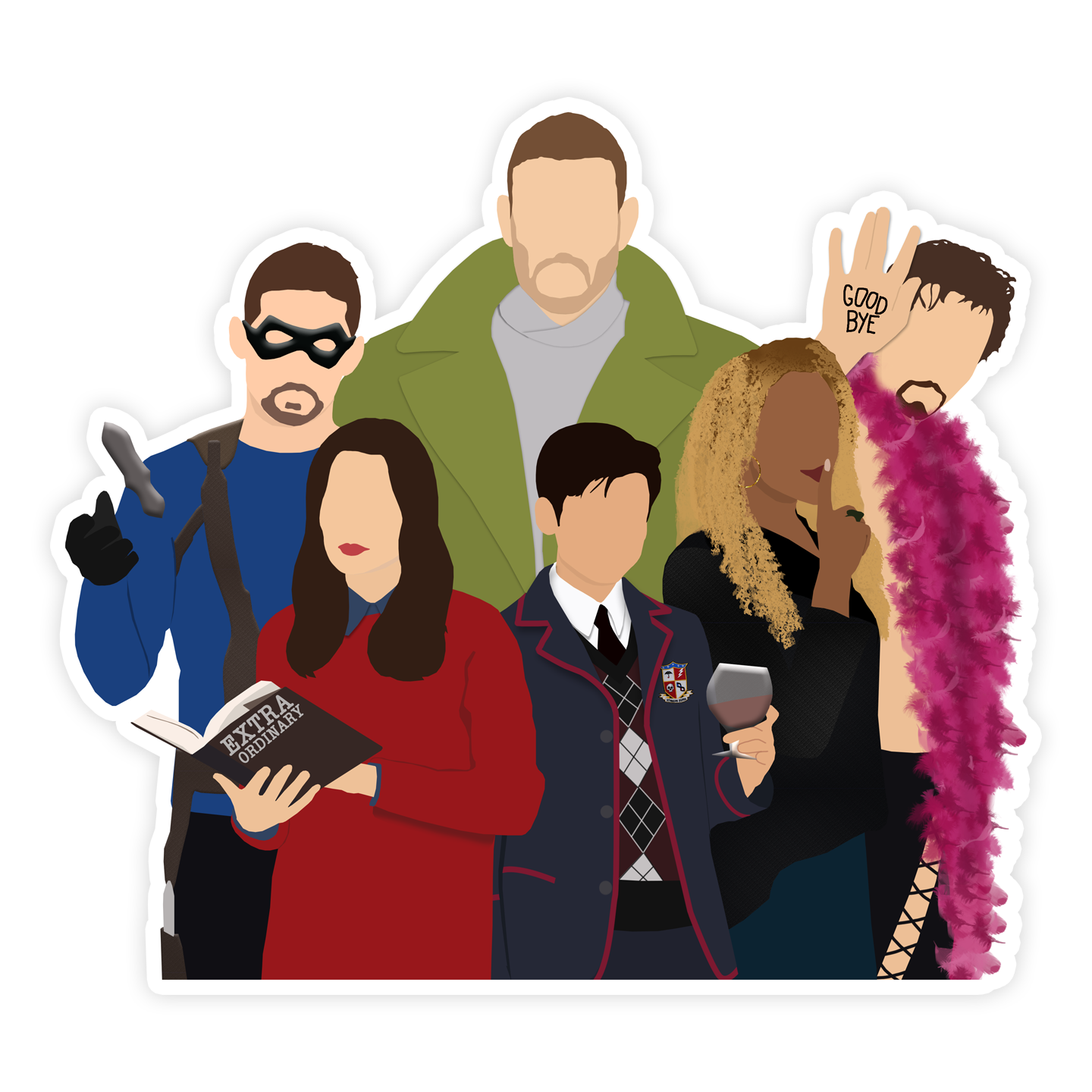 Umbrella Academy Cast Sticker