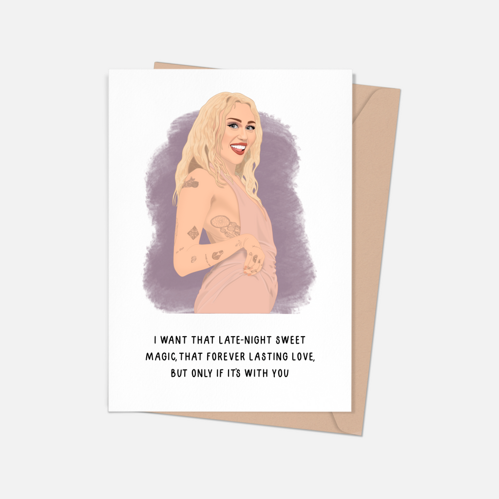 Miley Cyrus Only You Love Greeting Card