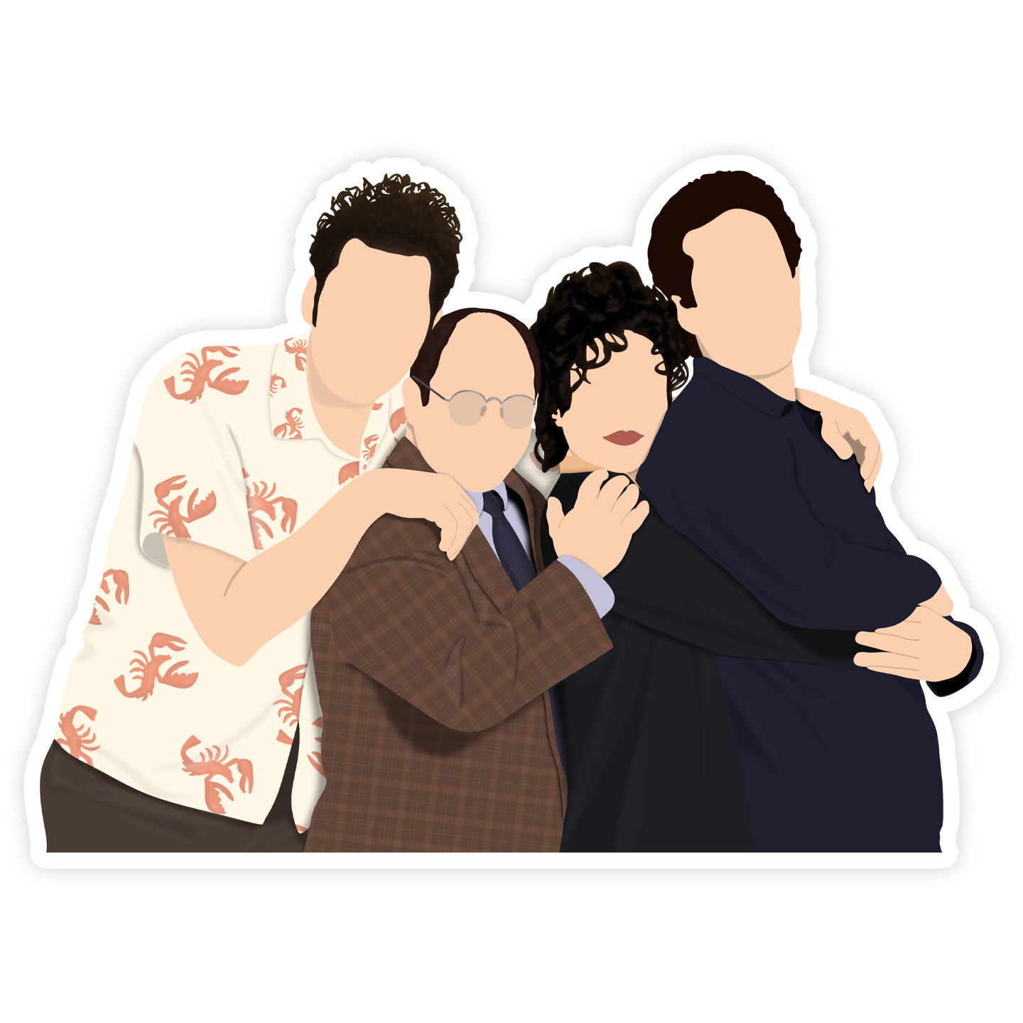 Seinfeld Cast Sticker